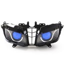 055 Headlight Honda Cbr600Rr 2013 2014 2015 2016 Led Blue Demon Eye Optical Fiber Hid Kit